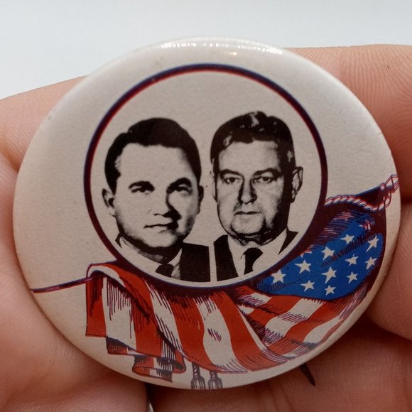 George Wallace Pin Pinback Button Brooch 1970s Presidential Political Democratic - Picture 4 of 9